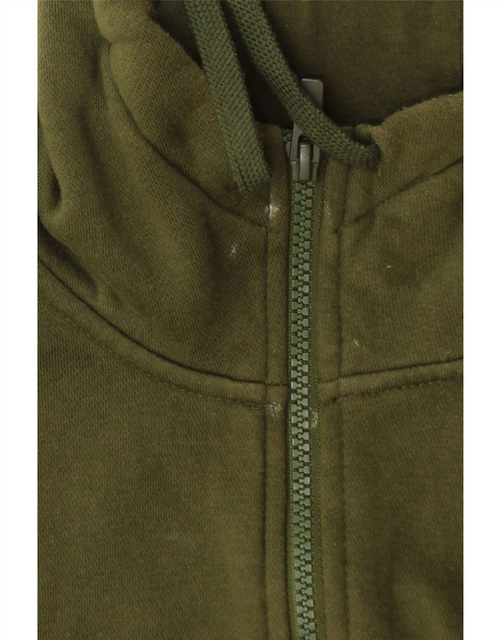 NIKE Mens Zip Hoodie Sweater XS Khaki Cotton Vintage Nike and Second-Hand Nike from Messina Hembry 