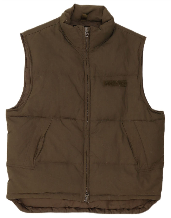 Colete acolchoado masculino Wrangler UK 40 grande cáqui