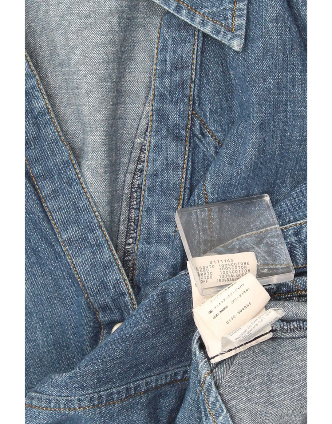 Camisa jeans feminina Max & Co. Reino Unido 8 algodão azul pequeno