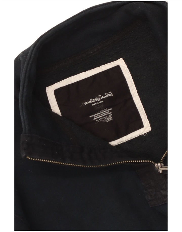 Jumper feminino Eddie Bauer com capuz e gola com zíper Reino Unido 14 médio azul marinho