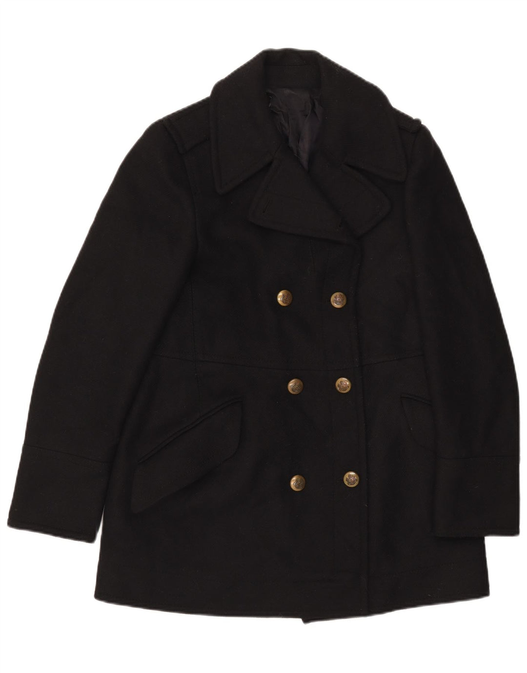 Casaco feminino vintage UK 14 médio preto