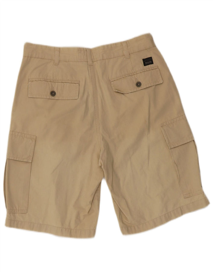 Shorts cargo masculino Mash IT 44 pequeno W30 algodão bege