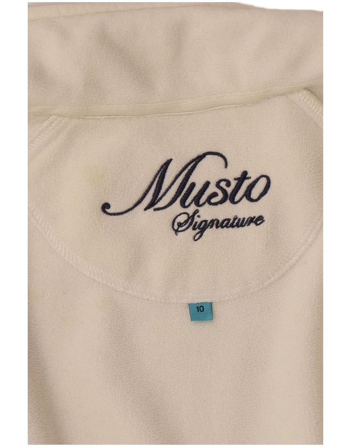 Jaqueta de lã feminina Musto UK 10 poliéster branco pequeno