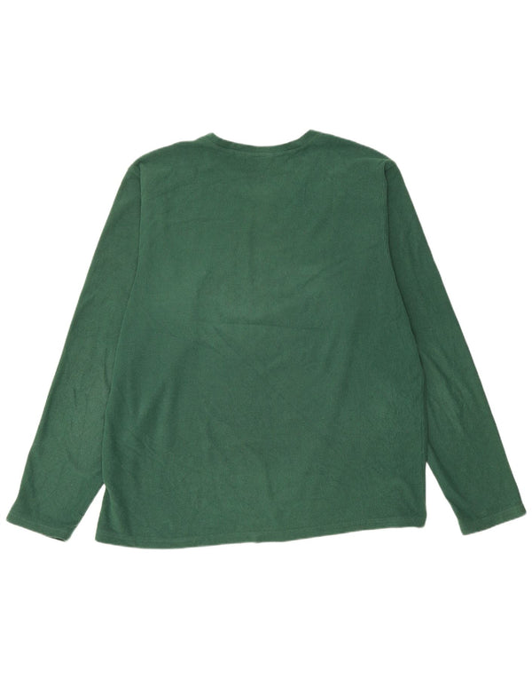 ROHAN Mens Fleece Top Manga Longa Poliéster Verde Médio