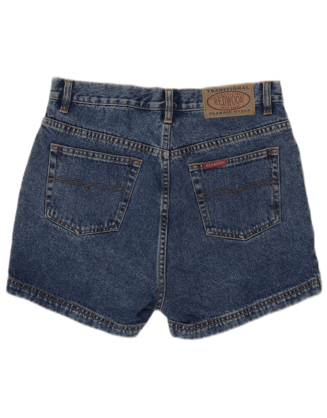 Shorts jeans feminino REDWOOD W32 grande algodão azul