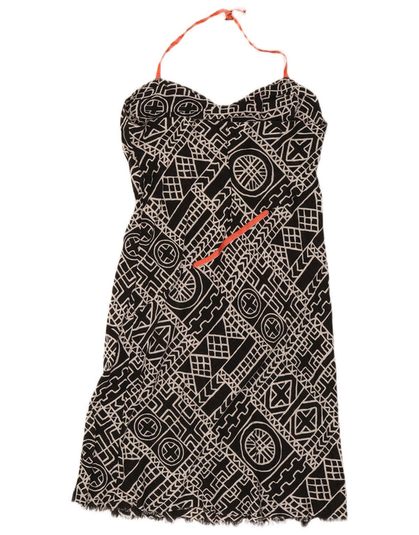 Vestido halter feminino Diesel UK 12 algodão geométrico preto médio