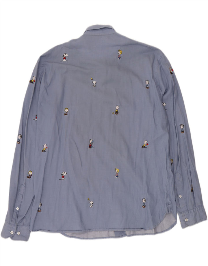 Camisa masculina Peanuts HUGO BOSS XL algodão azul