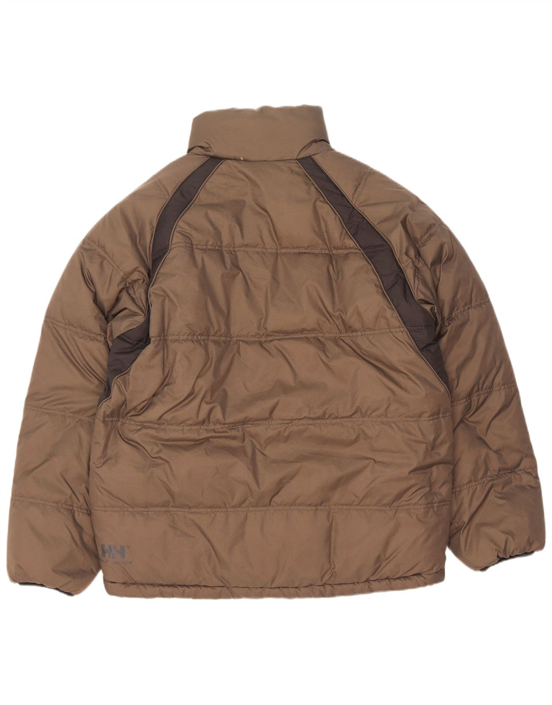Jaqueta acolchoada reversível masculina Helly Hansen Reino Unido 38 nylon marrom médio