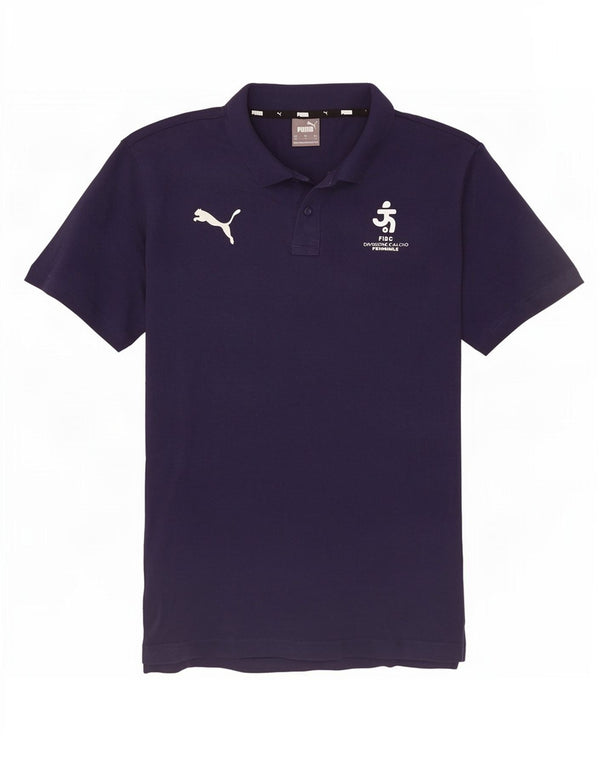 Camisa polo masculina Puma médio azul marinho algodão