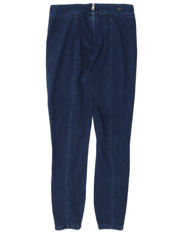 Guess Calça jeans feminina cintura alta Jegging W31 L26 azul marinho algodão
