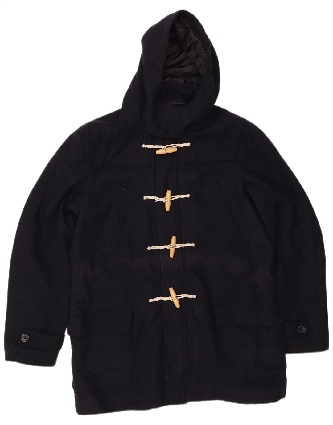 Casaco Duffle Masculino com Capuz CEDARWOOD STATE Reino Unido 40 Grande Poliéster Azul Marinho