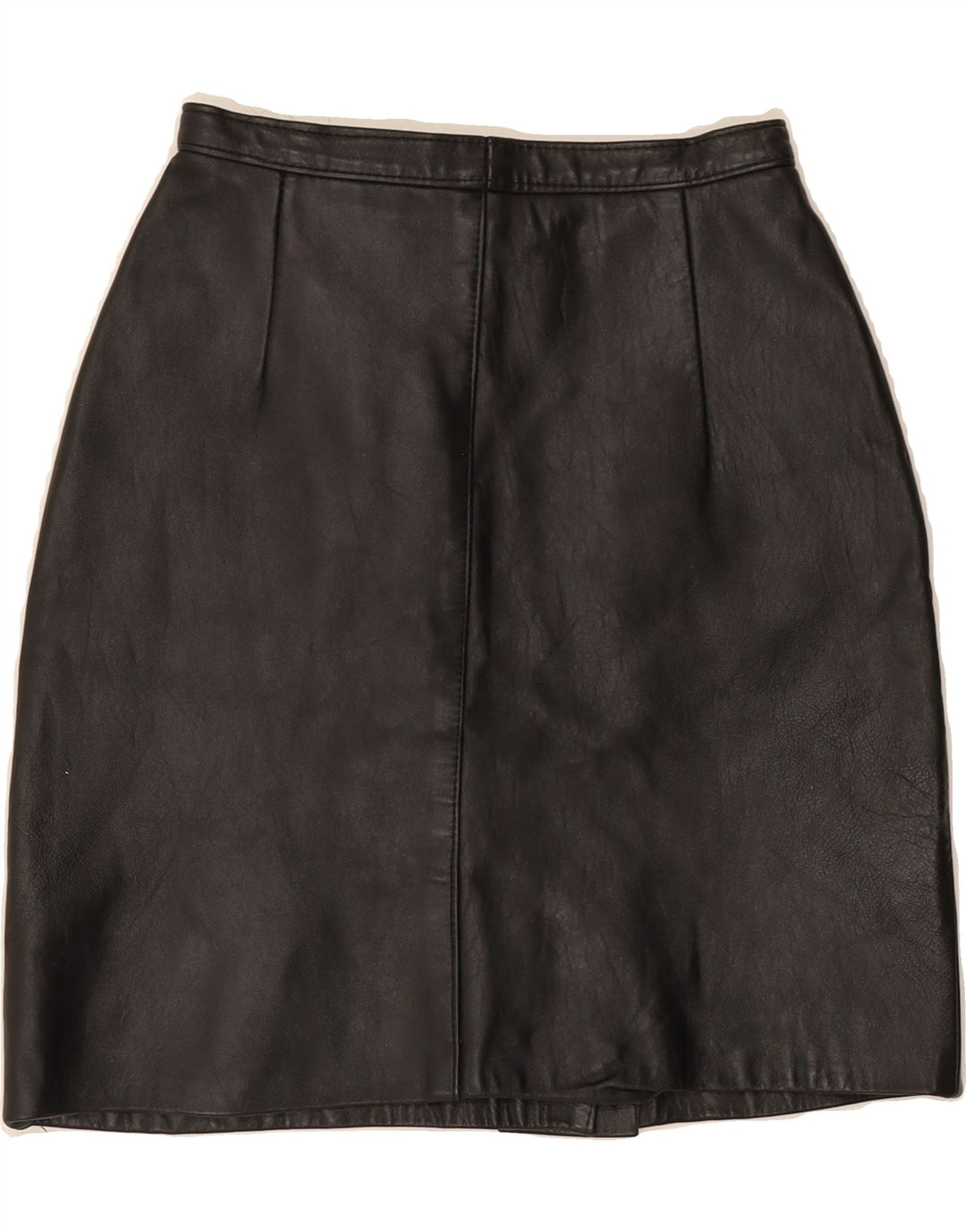 VINTAGE Womens Leather Skirt W22 2XS Black Vintage Vintage and Second-Hand Vintage from Messina Hembry 