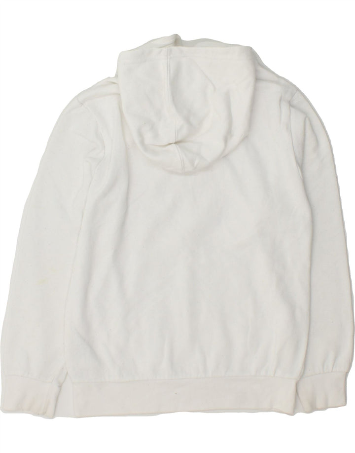CHAMPION Girls Graphic Hoodie Jumper 9-10 Years Medium White Cotton Vintage Champion and Second-Hand Champion from Messina Hembry 