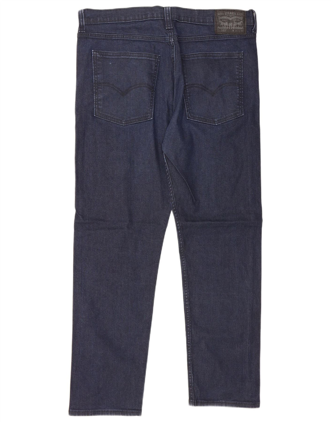 LEVI'S Masculino 522 Tapered Jeans W36 L32 Azul Marinho Algodão