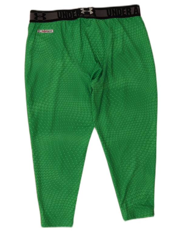 Under Armour Masculino Heat Gear Graphic Leggings Grande W30 L18 Verde Manchado