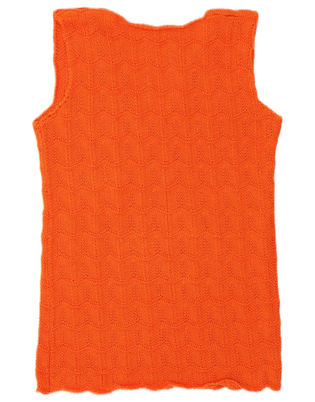Top feminino colete vintage UK 14 médio laranja