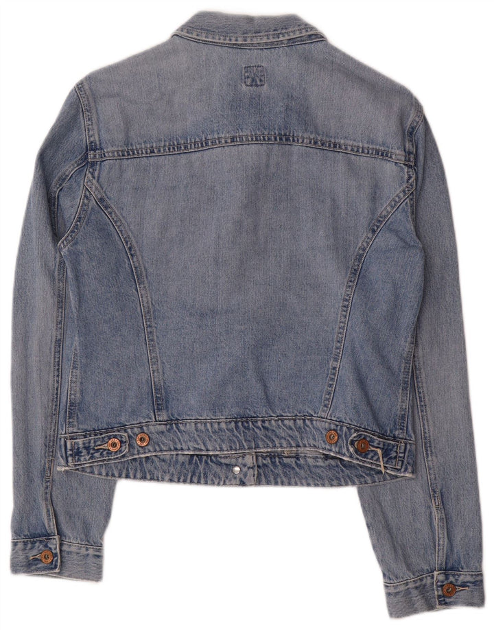 Jaqueta jeans feminina GAP UK 16 grande algodão azul