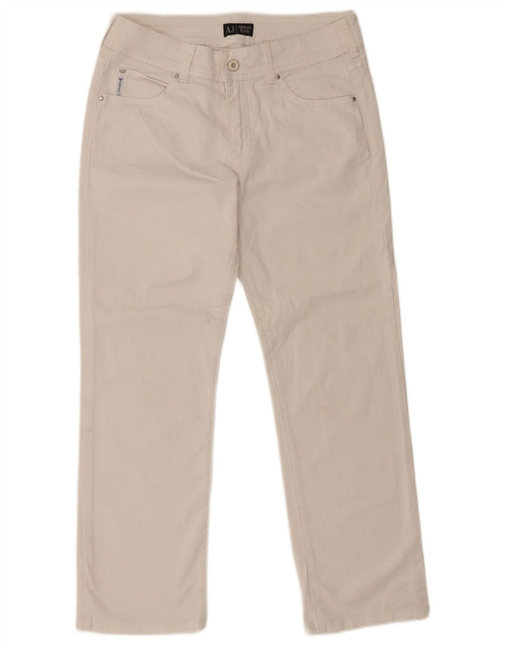 Armani Jeans feminino jeans reto W29 L27 branco