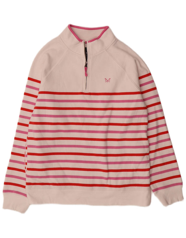 Crew Clothing moletom feminino Jumper UK 12 médio listrado multicolorido