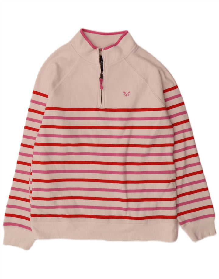 Crew Clothing moletom feminino Jumper UK 12 médio listrado multicolorido