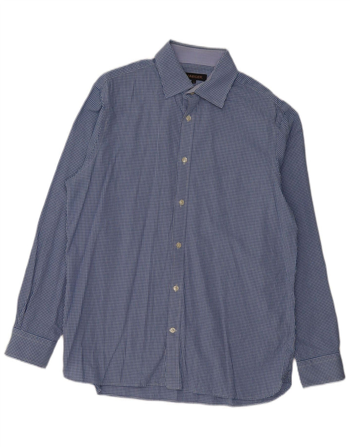 Camisa masculina Jaeger tamanho 16 grande azul guingão