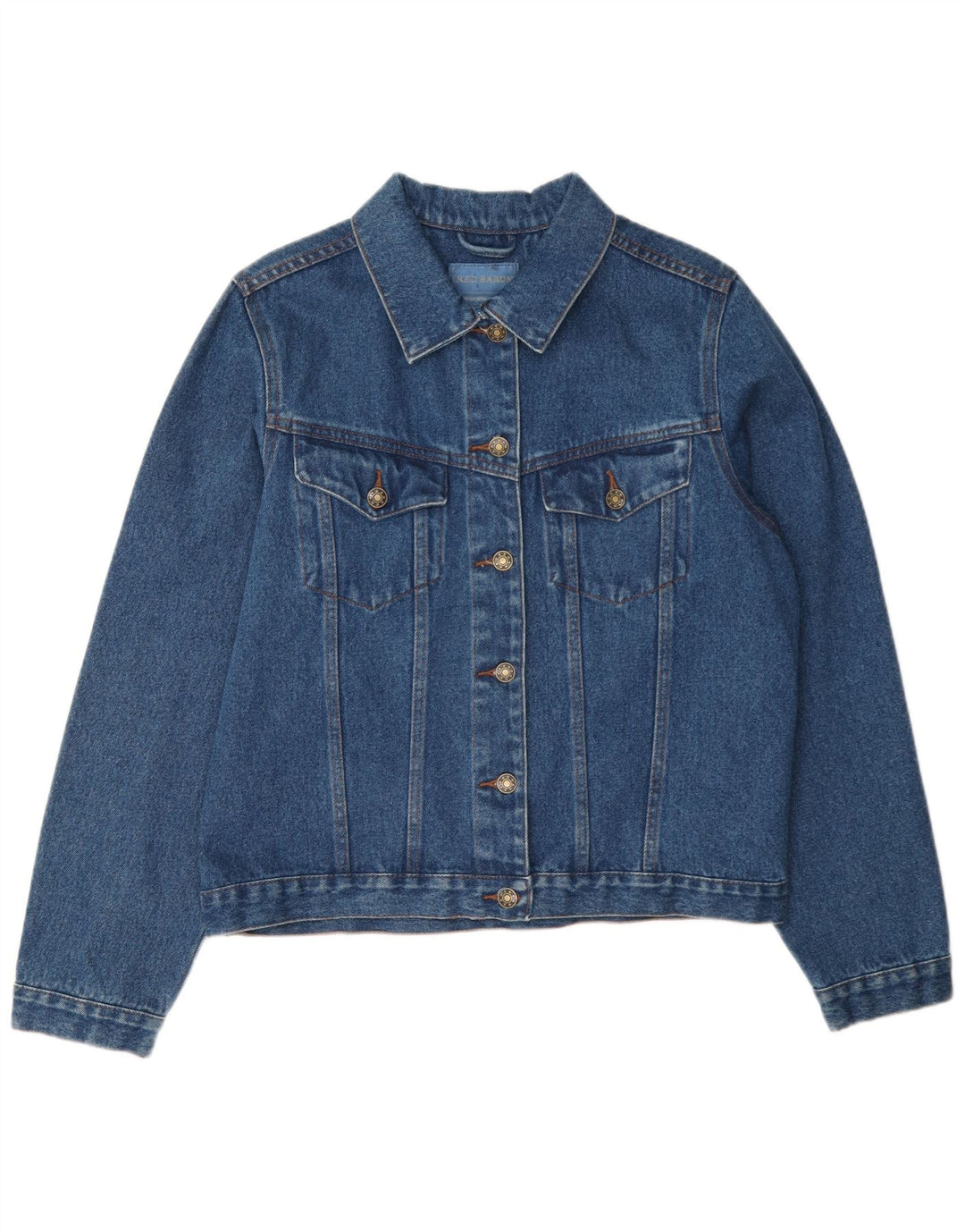 Jaqueta jeans feminina Red Baron UK 16 grande algodão azul