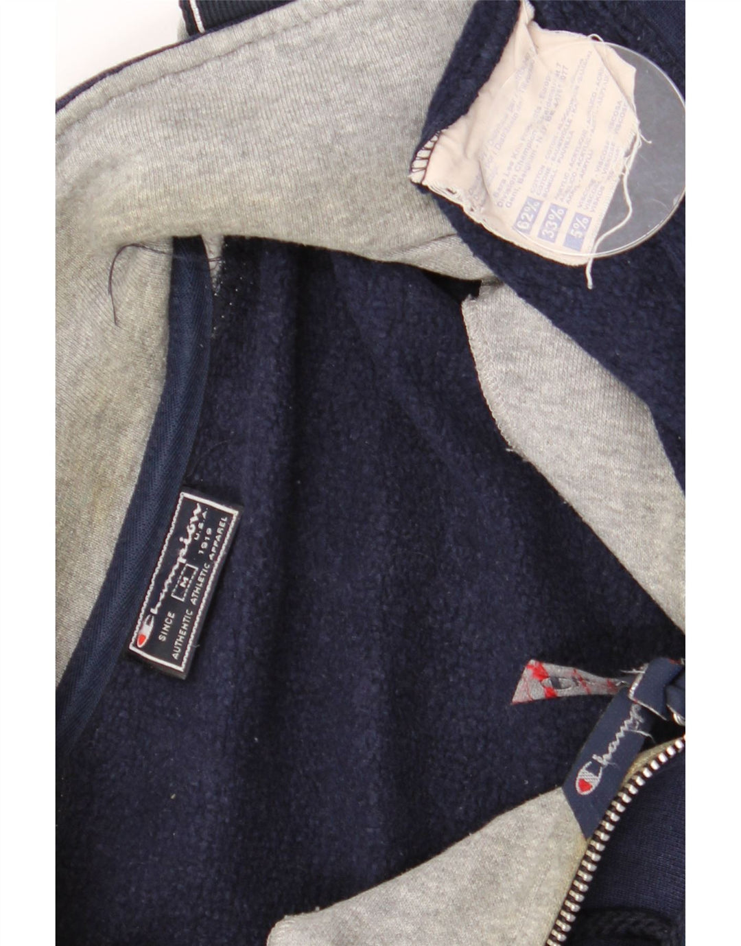 Champion masculino gráfico moletom jumper médio azul marinho colorblock