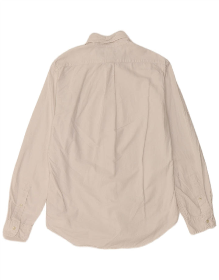 Camisa masculina Slim Fit Ralph Lauren de algodão branco médio