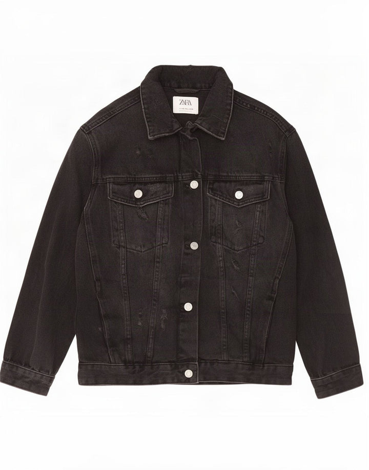 Jaqueta jeans Zara para meninas 13-14 anos preta