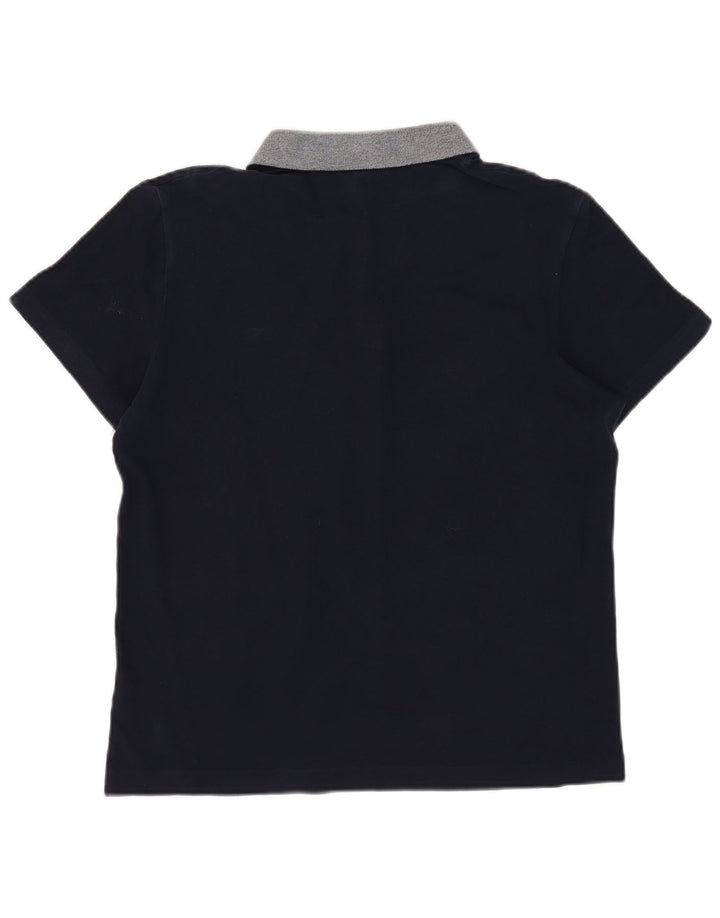 Camisa polo masculina Lacoste Regular Fit tamanho 4 médio azul marinho algodão