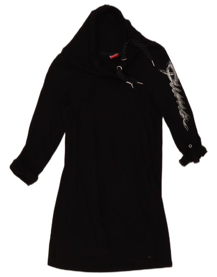 Túnica feminina Puma com gola redonda e gola redonda, preto pequeno