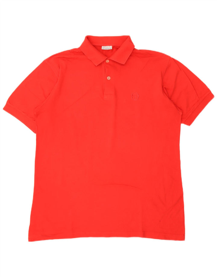 Camisa pólo masculina Sergio Tacchini grande algodão vermelho