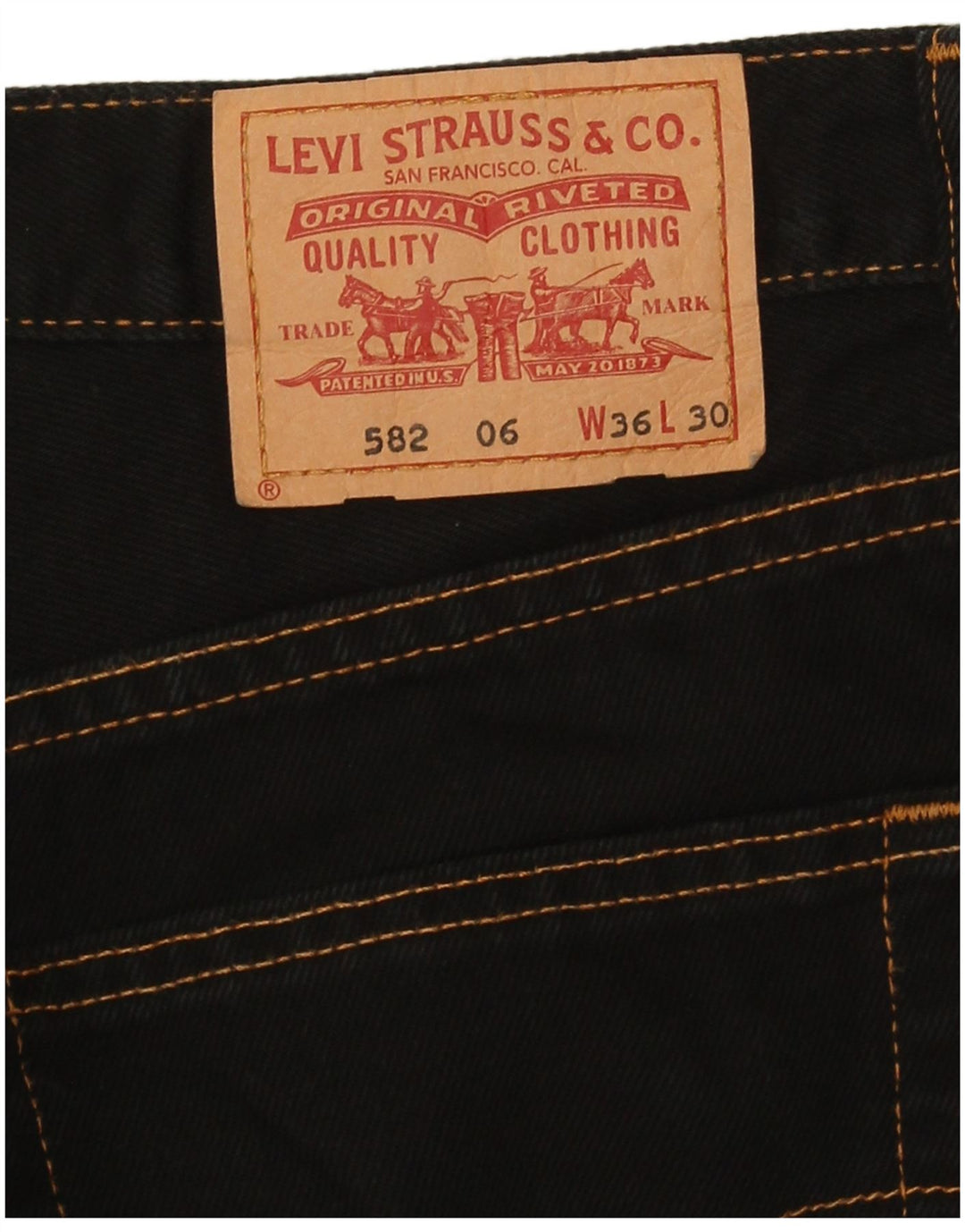 Jeans Levis 582 Straight Masculino W36 L30 Preto