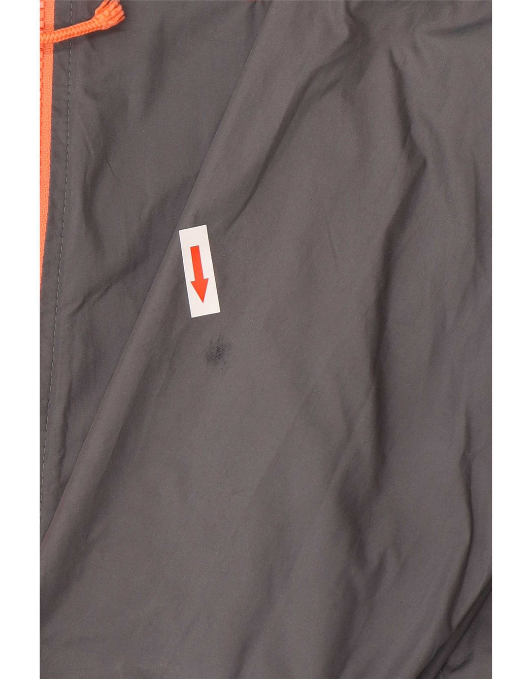 Jaqueta de chuva com capuz feminina Nike UK 10 pequena cinza poliéster esportiva