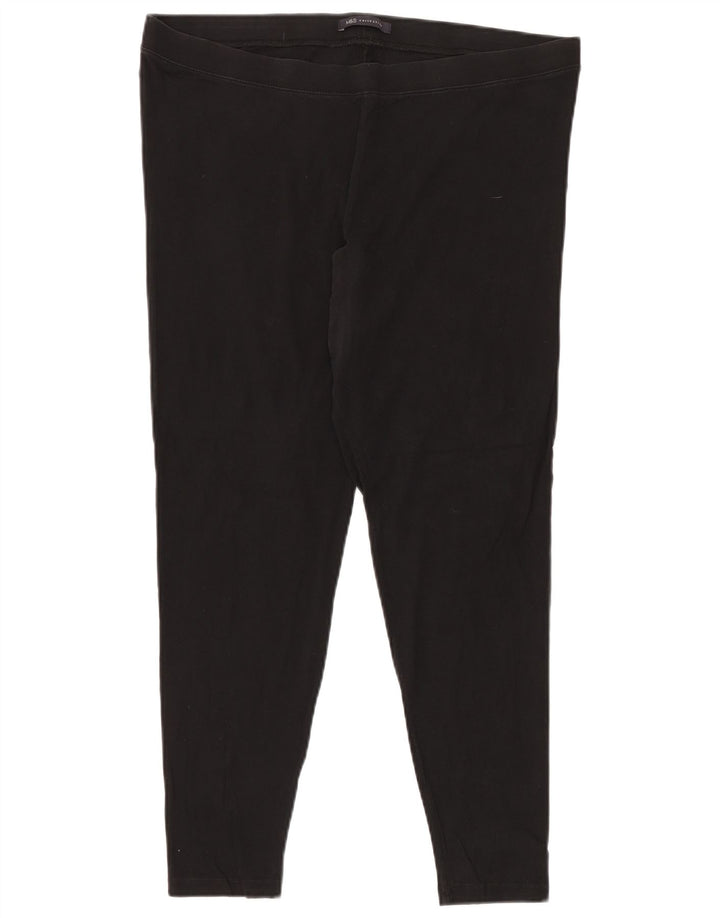 Leggings femininos Marks & Spencer UK 20 2XL algodão preto