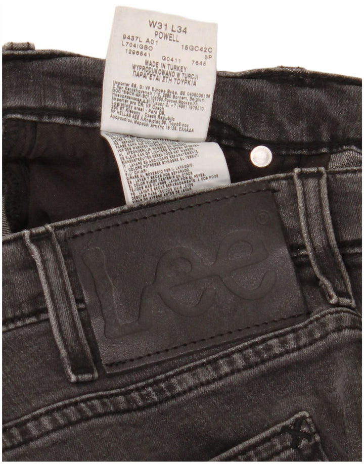 Lee Womens Powell Slim Jeans W31 L30 Cinza Algodão