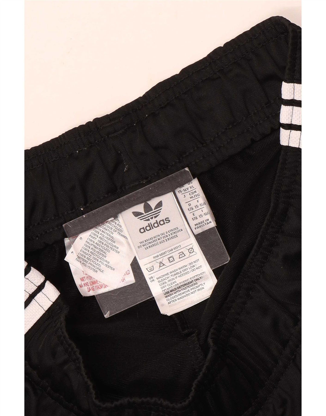 Adidas meninos calças de treino joggers 15-16 anos preto poliéster