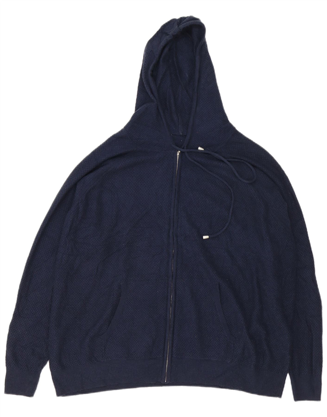 Suéter masculino Marks & Spencer com zíper e gola XL viscose azul marinho