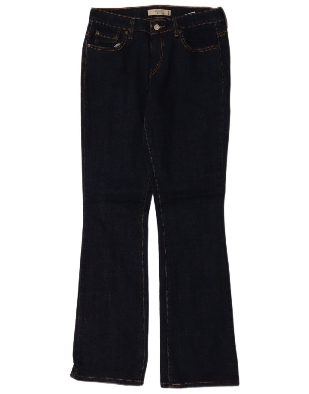 Levi's feminino 515 bootcut jeans US 6 médio W30 L33 algodão azul marinho