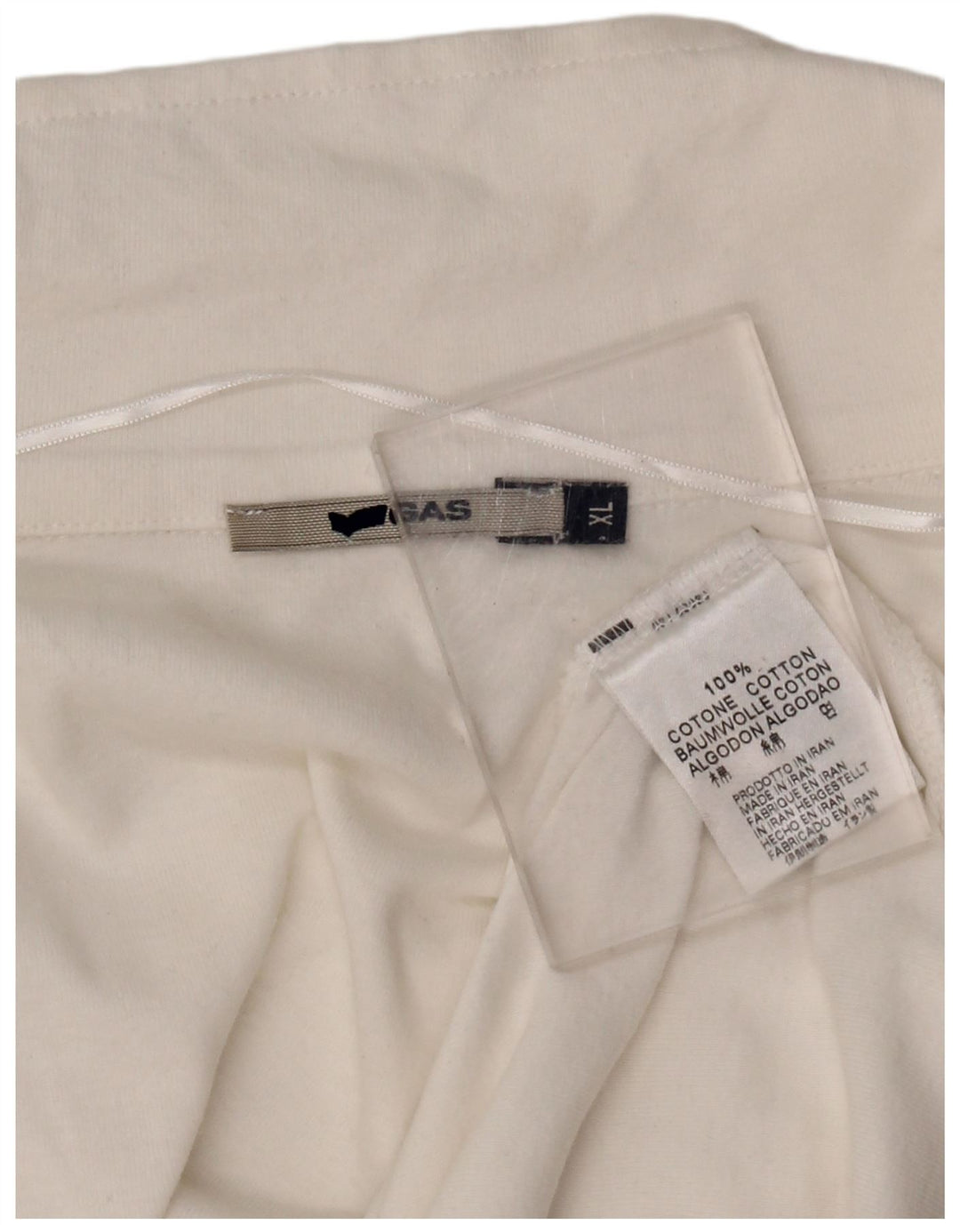 Camisa polo feminina GAS UK 18 XL algodão branco