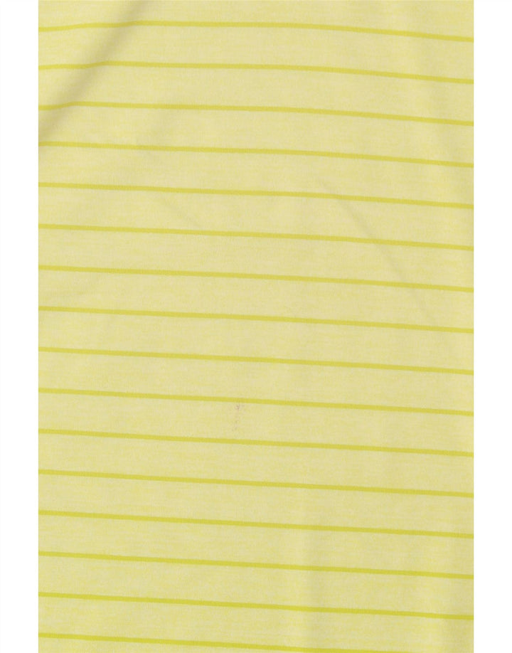 Camisa polo masculina Calvin Klein grande poliéster listrado amarelo