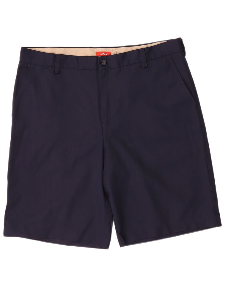 IZOD Mens Chino Shorts W36 Grande Azul Marinho