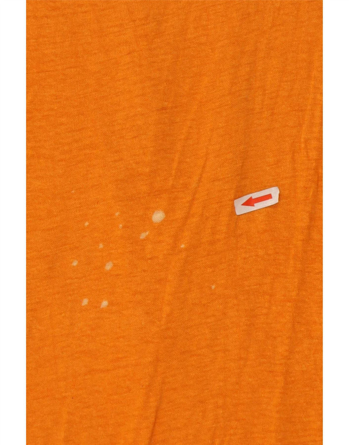 Camiseta feminina Massimo Dutti Top UK 14 Médio Laranja