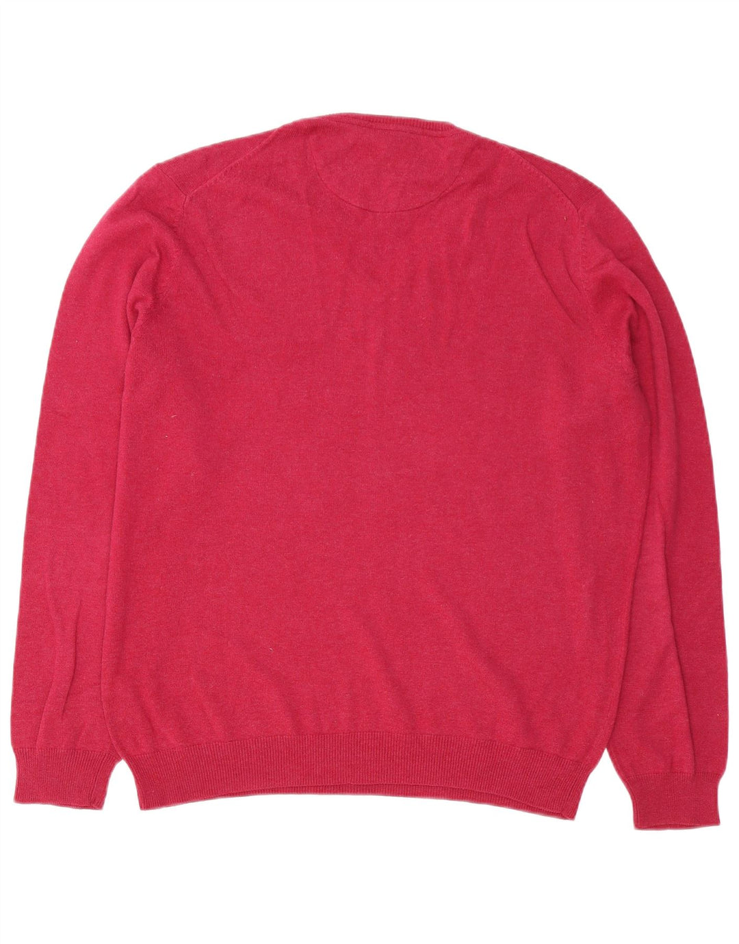 Suéter masculino Massimo Dutti com decote em V grande algodão rosa