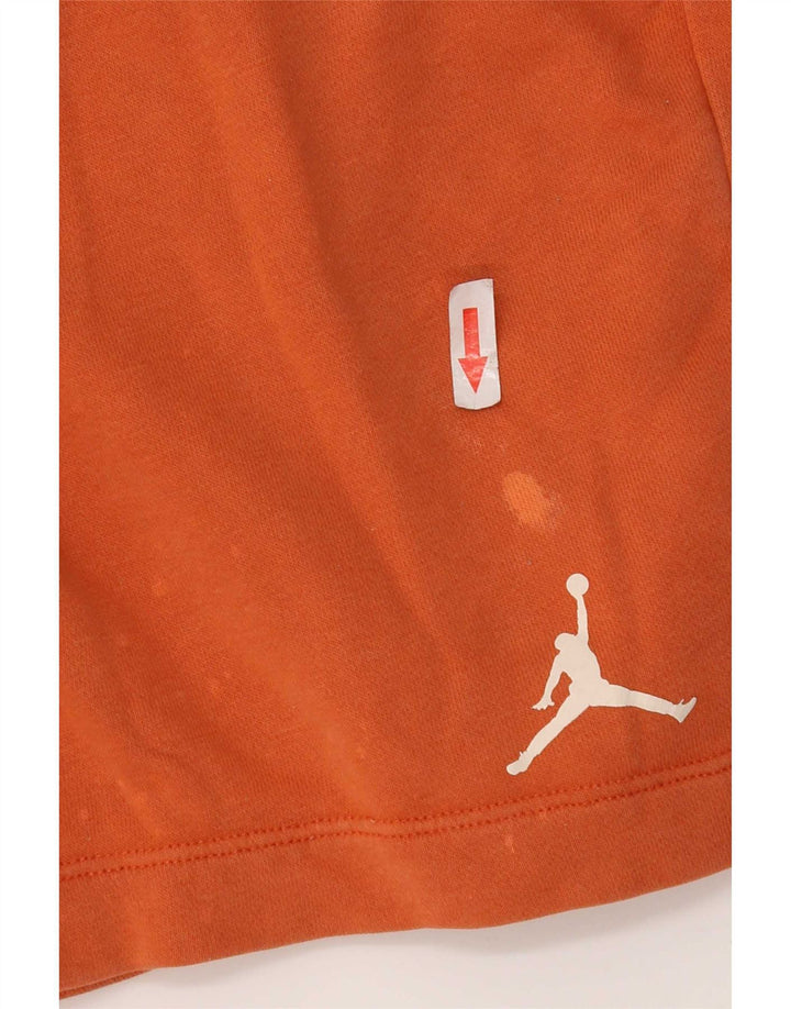 Jordan Mens Graphic Sport Shorts Pequeno Laranja Algodão
