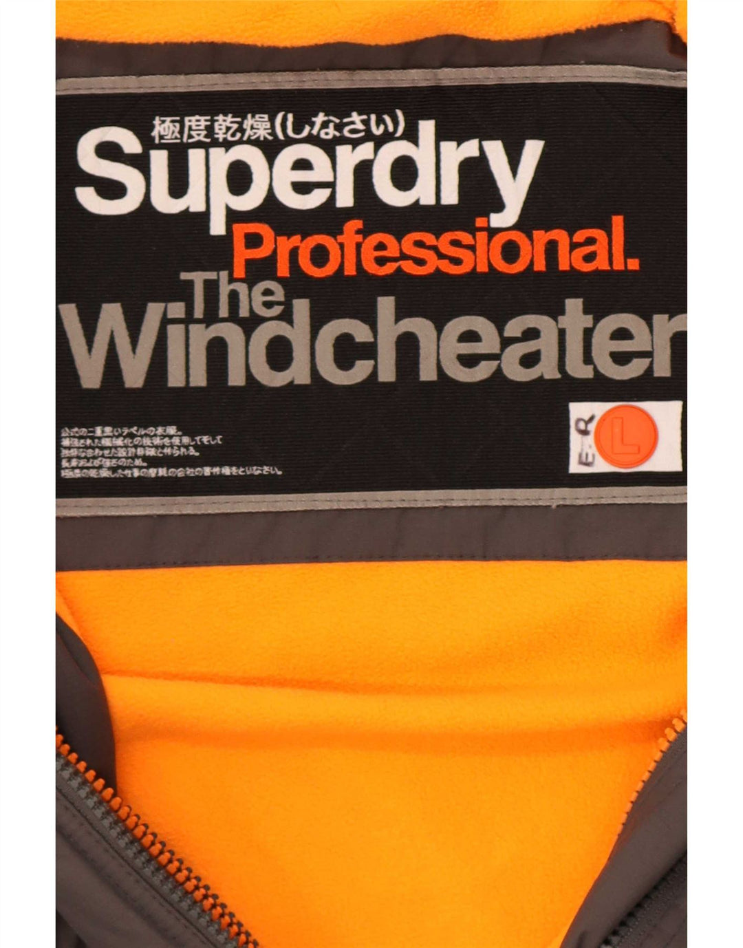 Jaqueta corta-vento masculina Superdry The Windcheater Graphic UK 40 grande cinza