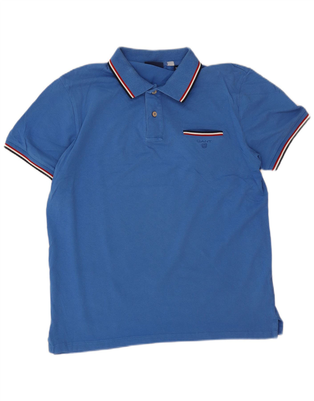 Camisa polo masculina Gant médio algodão azul