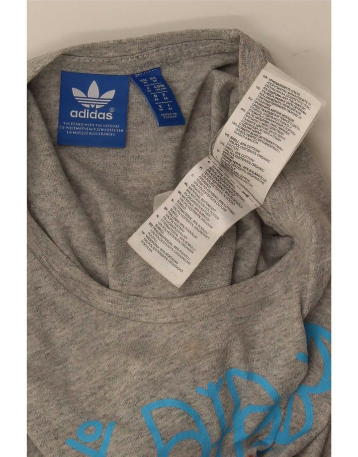 Camiseta Adidas Masculina Graphic Top Cinza Médio Algodão