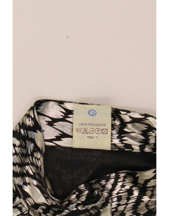 Blusa feminina Yessica EU 44 XL prateada com estampa animal poliéster