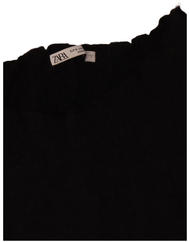 Vestido bainha feminino Zara Reino Unido 8 pequeno preto